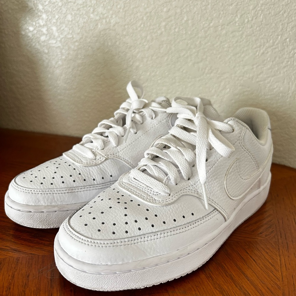 Nike Court Vision Low Perforated Sneakers in White